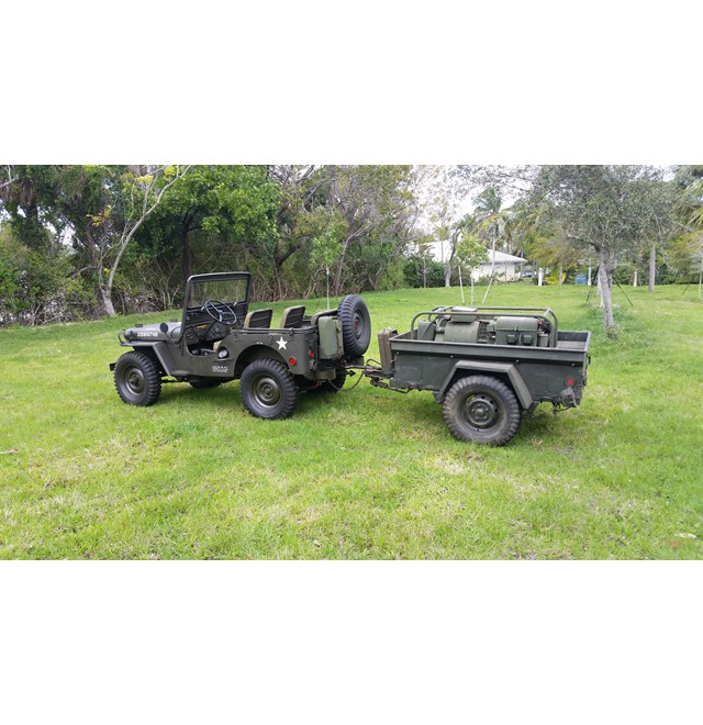 1951 Willys M38 with M416 Trailer and MEP 018A Genset 1