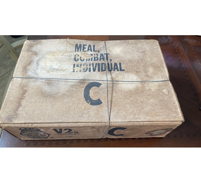 Rare Vietnam Era Jeep Military Vehicle Accessory Unopened 1966 Dated Case of C Rations 1