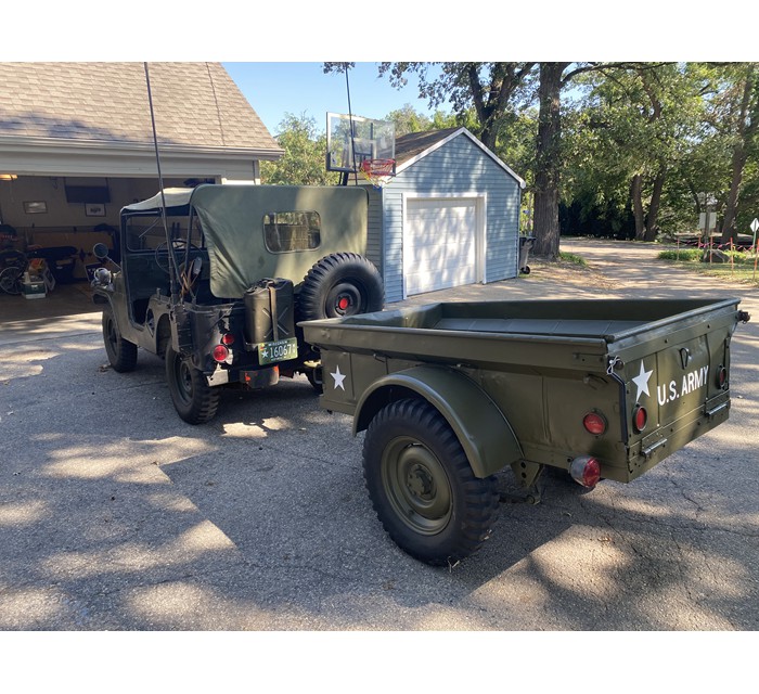 1952 M38-A1 Jeep with 1952 Strickland Trailer 6