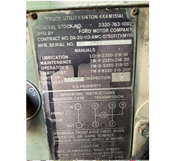 1967 Ford Army Jeep M151 3