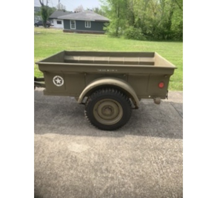 1942 Willys MB Jeep 50 cal Cradle and Trailer 5