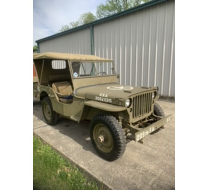 1942 Willys MB Jeep - 50 cal Cradle and Trailer