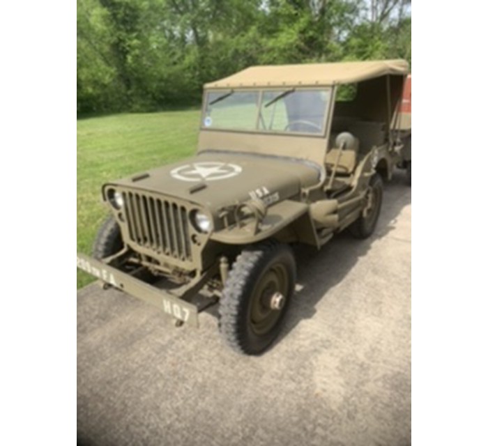 1942 Willys MB Jeep 50 cal Cradle and Trailer 9