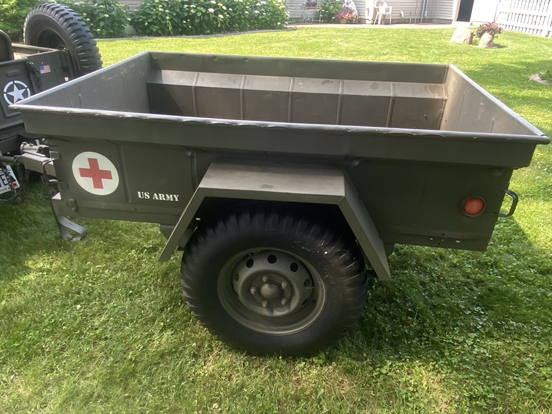 Willys Jeep CJ-3A Flat-Fender and M416-A1 Military Trailer Combo 9
